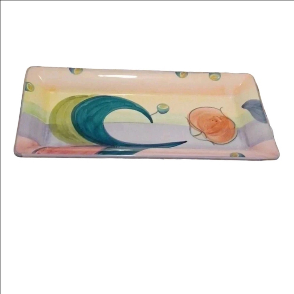 Italian hand decorated ceramic dish